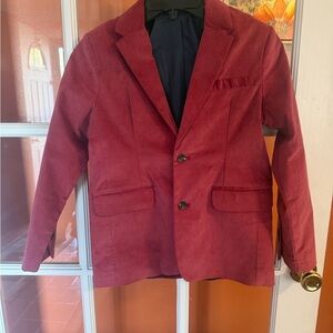 Cat & Jack Red Corduroy Two-Button Blazer